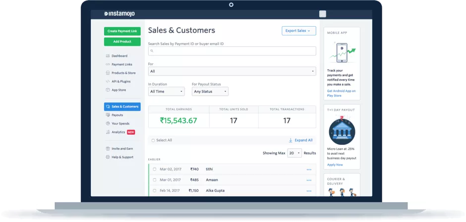 payment gateway dashboard
